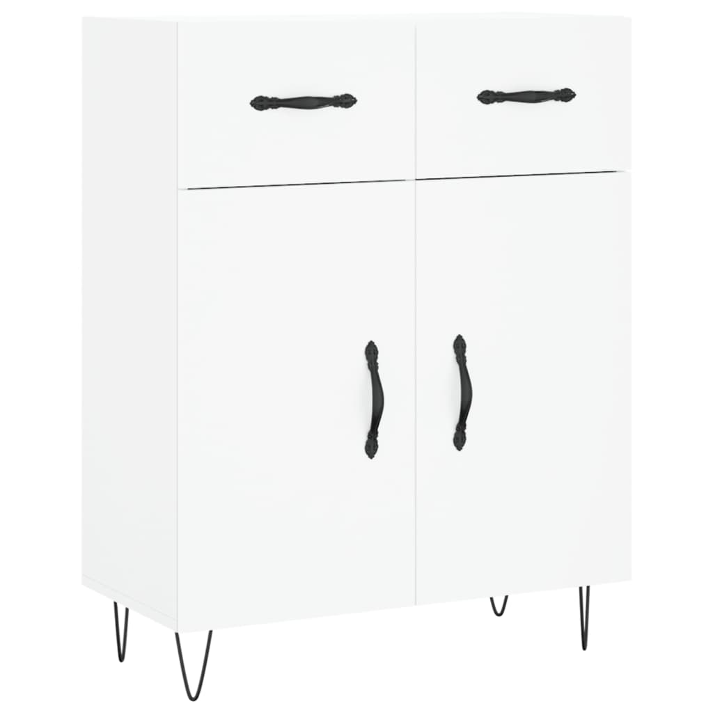 Dressoir 69,5x34x90 cm bewerkt hout wit is nu te koop bij PeponiXL, paradijselijk wonen!