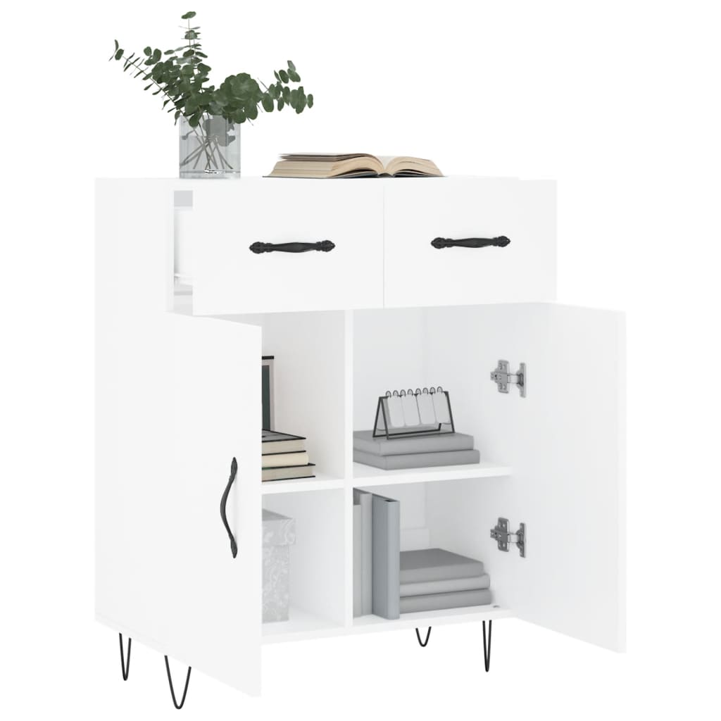 Dressoir 69,5x34x90 cm bewerkt hout wit is nu te koop bij PeponiXL, paradijselijk wonen!