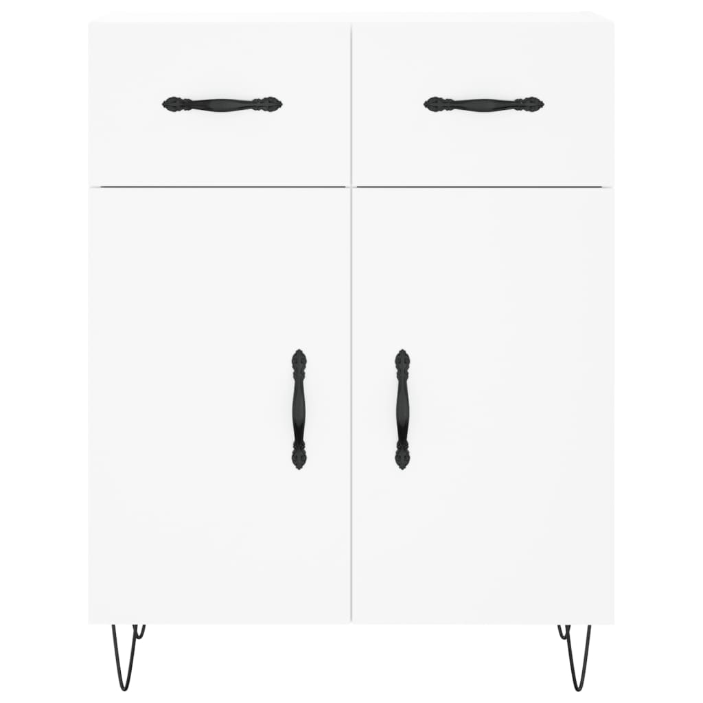 Dressoir 69,5x34x90 cm bewerkt hout wit is nu te koop bij PeponiXL, paradijselijk wonen!