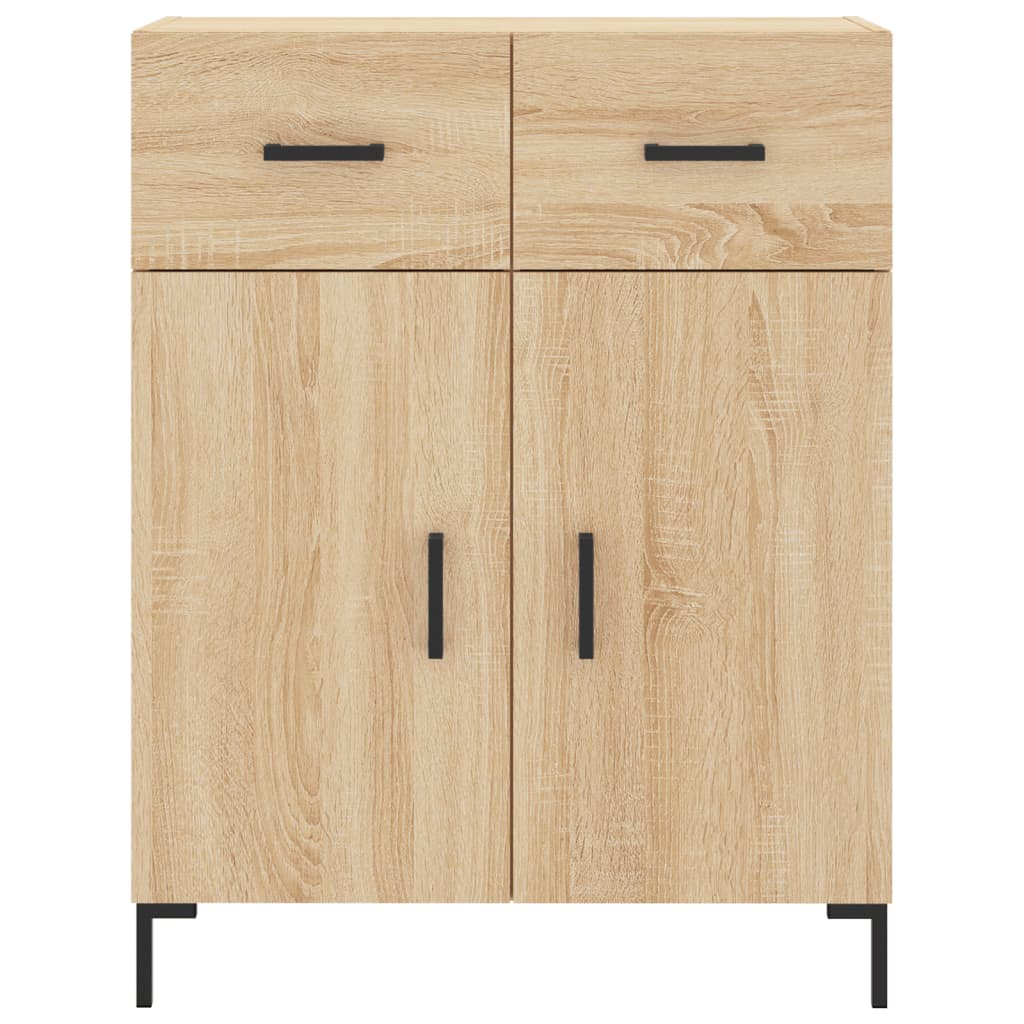 Dressoir 69,5x34x90 cm bewerkt hout sonoma eikenkleurig is nu te koop bij PeponiXL, paradijselijk wonen!