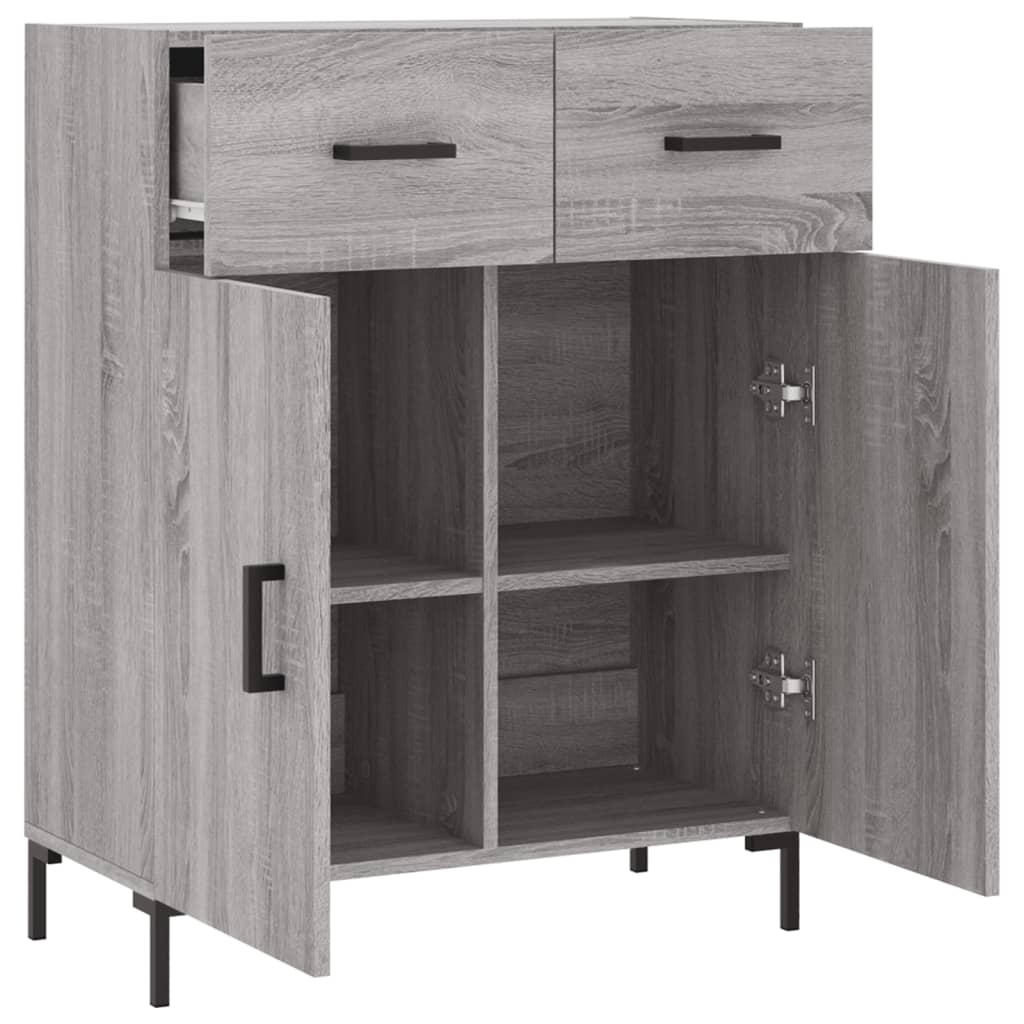 Dressoir 69,5x34x90 cm bewerkt hout grijs sonoma eikenkleurig is nu te koop bij PeponiXL, paradijselijk wonen!