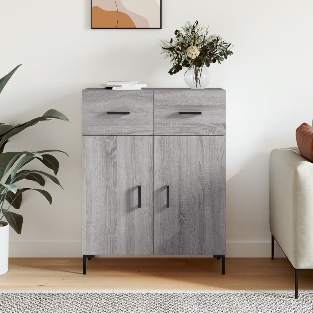 Dressoir 69,5x34x90 cm bewerkt hout grijs sonoma eikenkleurig is nu te koop bij PeponiXL, paradijselijk wonen!