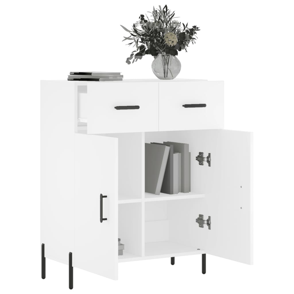 Dressoir 69,5x34x90 cm bewerkt hout wit is nu te koop bij PeponiXL, paradijselijk wonen!