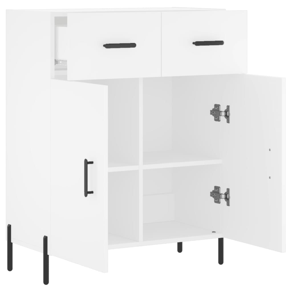 Dressoir 69,5x34x90 cm bewerkt hout wit is nu te koop bij PeponiXL, paradijselijk wonen!