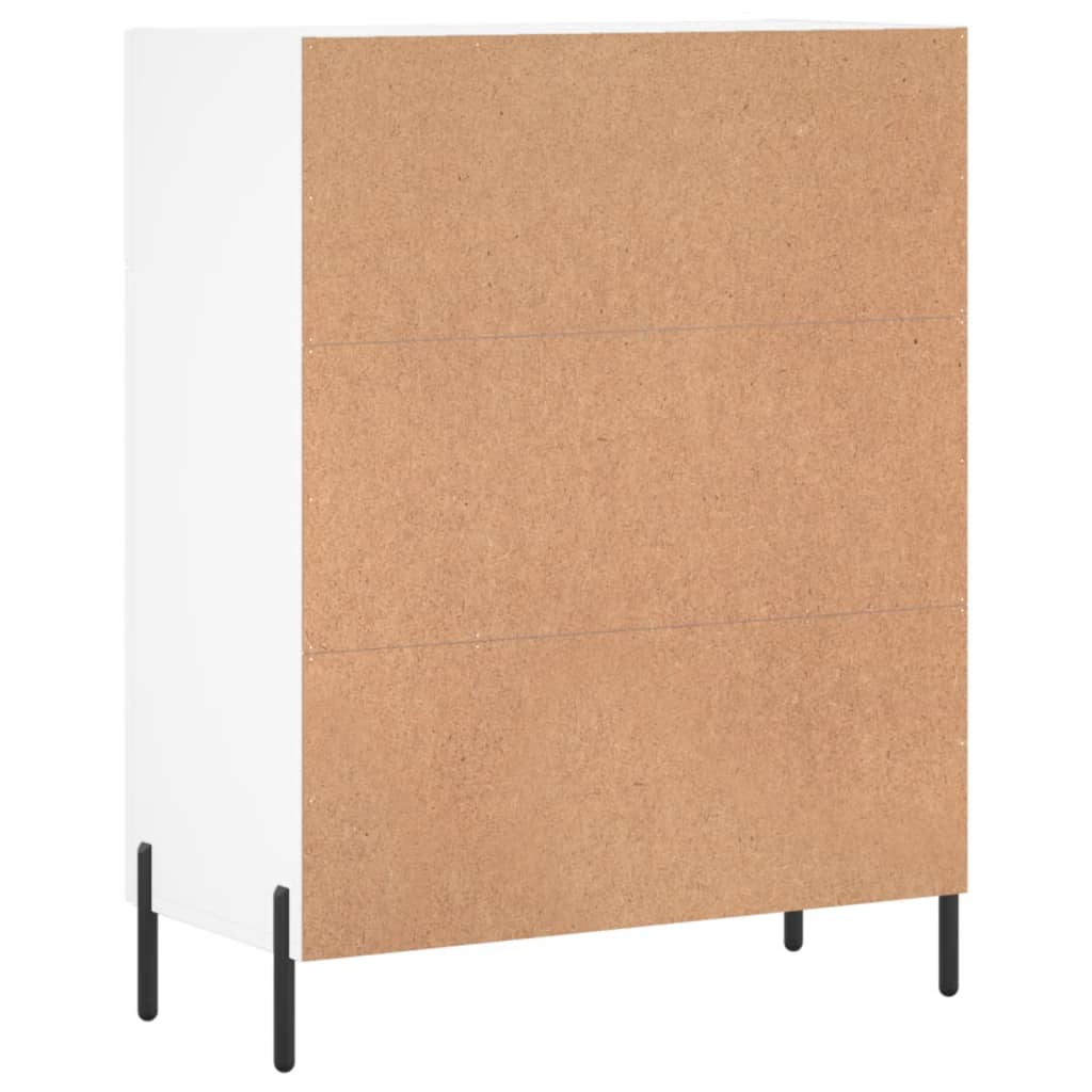 Dressoir 69,5x34x90 cm bewerkt hout wit is nu te koop bij PeponiXL, paradijselijk wonen!