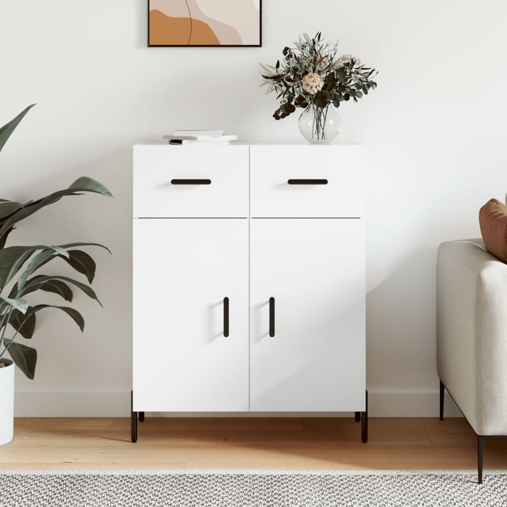 Dressoir 69,5x34x90 cm bewerkt hout wit is nu te koop bij PeponiXL, paradijselijk wonen!