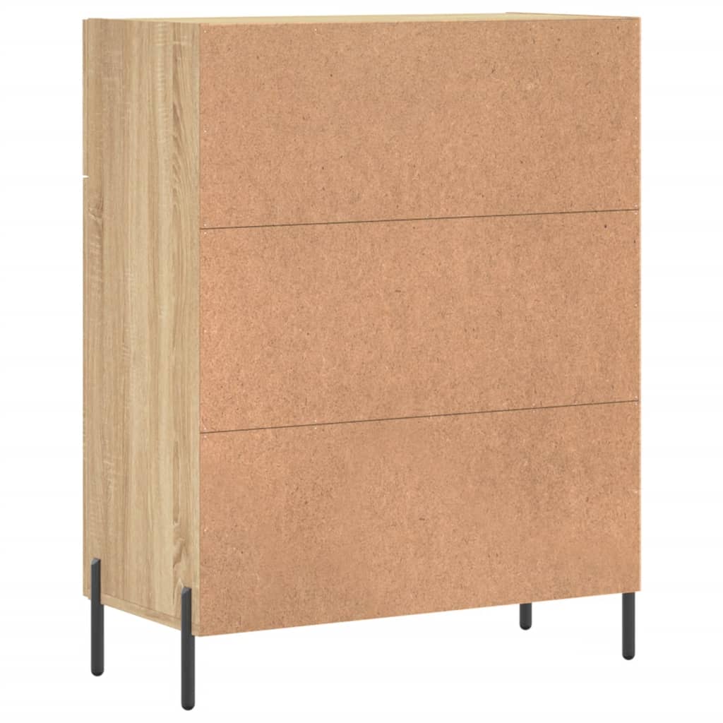 Dressoir 69,5x34x90 cm bewerkt hout sonoma eikenkleurig is nu te koop bij PeponiXL, paradijselijk wonen!