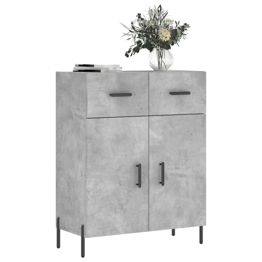 Dressoir 69,5x34x90 cm bewerkt hout betongrijs is nu te koop bij PeponiXL, paradijselijk wonen!