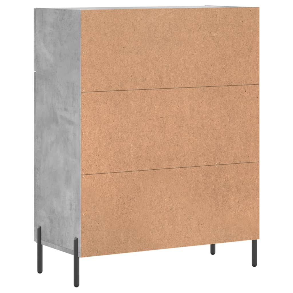 Dressoir 69,5x34x90 cm bewerkt hout betongrijs is nu te koop bij PeponiXL, paradijselijk wonen!