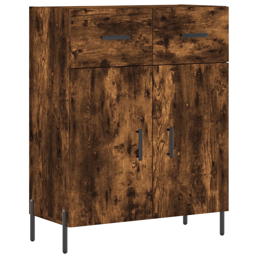 Dressoir 69,5x34x90 cm bewerkt hout gerookt eikenkleurig is nu te koop bij PeponiXL, paradijselijk wonen!