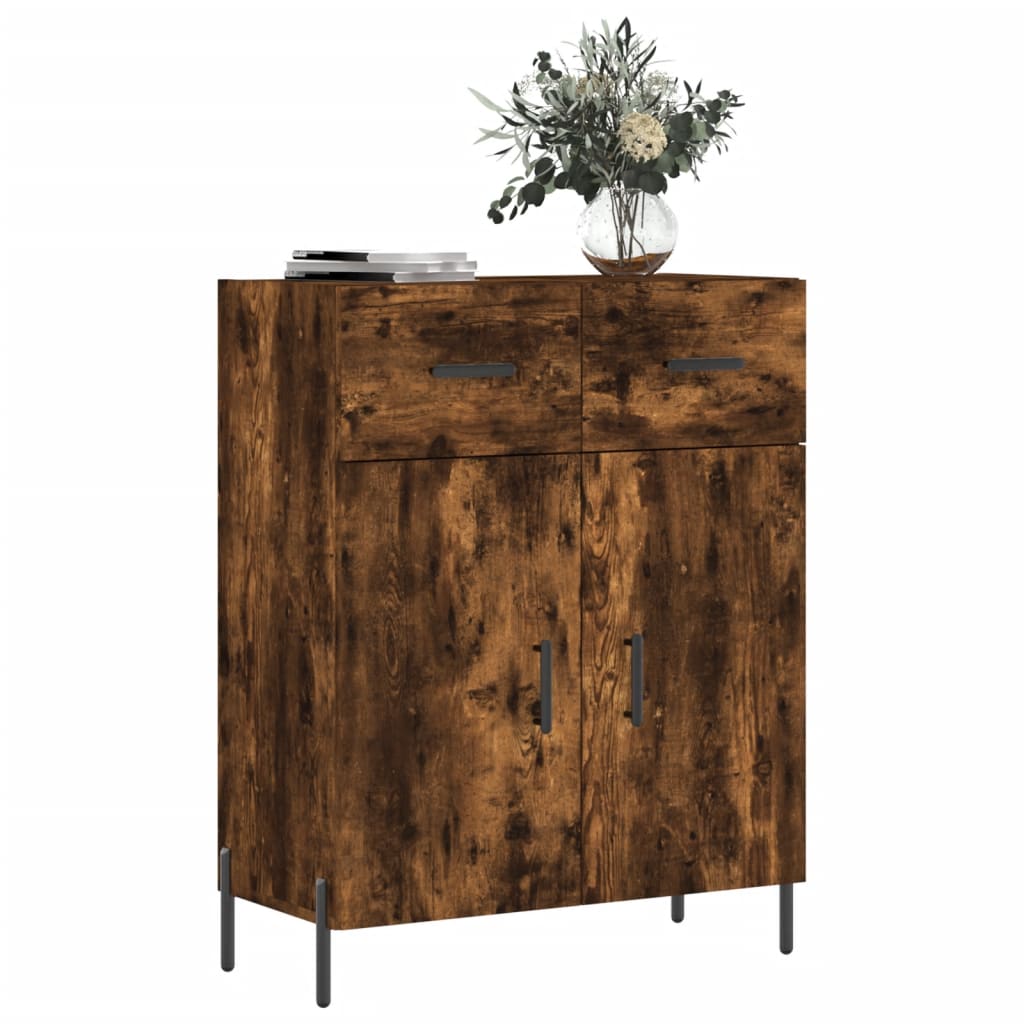 Dressoir 69,5x34x90 cm bewerkt hout gerookt eikenkleurig is nu te koop bij PeponiXL, paradijselijk wonen!