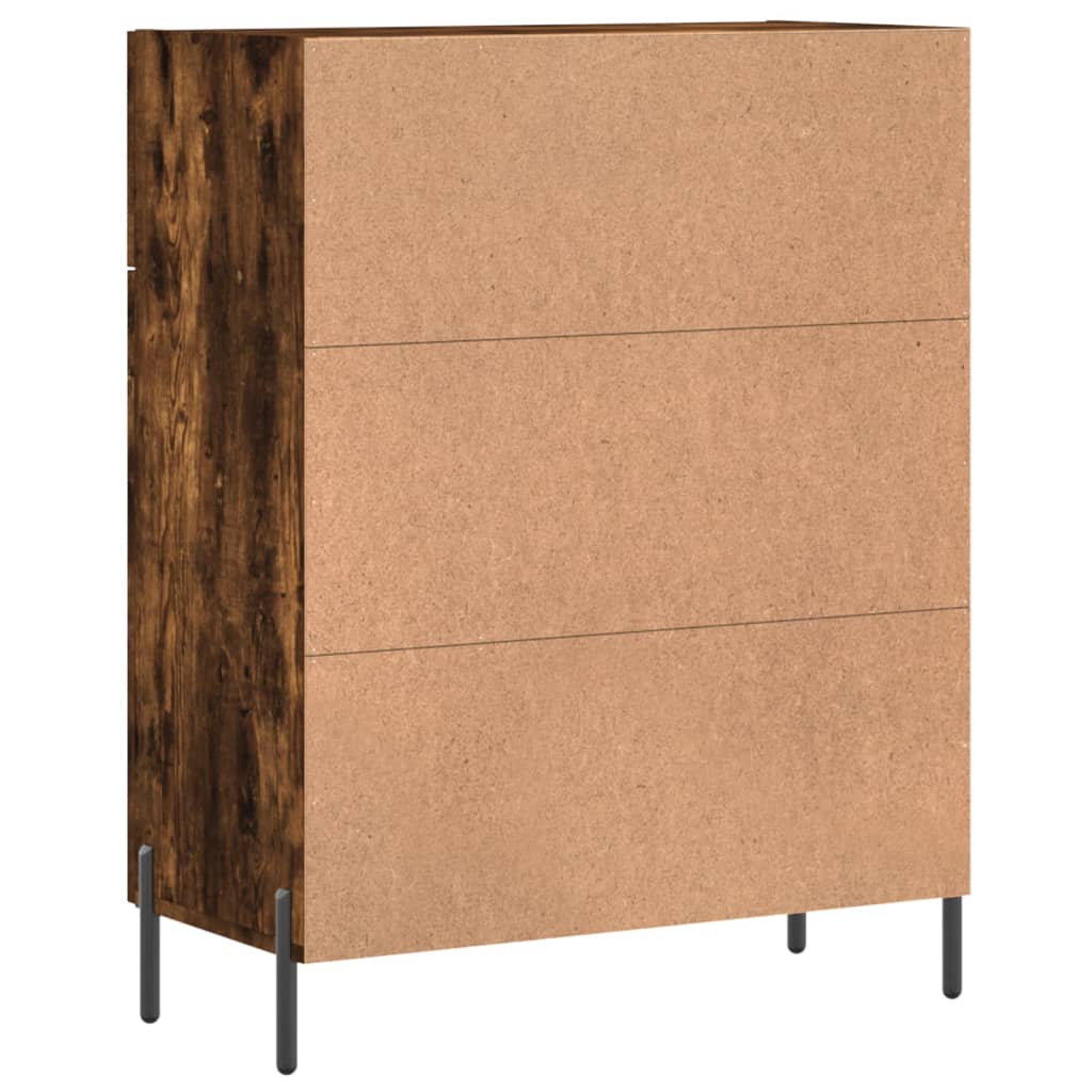 Dressoir 69,5x34x90 cm bewerkt hout gerookt eikenkleurig is nu te koop bij PeponiXL, paradijselijk wonen!