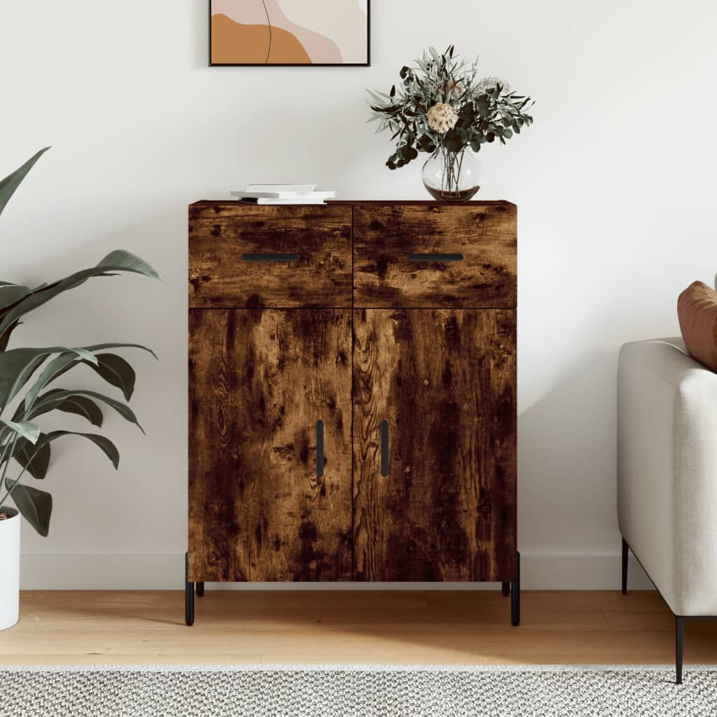 Dressoir 69,5x34x90 cm bewerkt hout gerookt eikenkleurig is nu te koop bij PeponiXL, paradijselijk wonen!