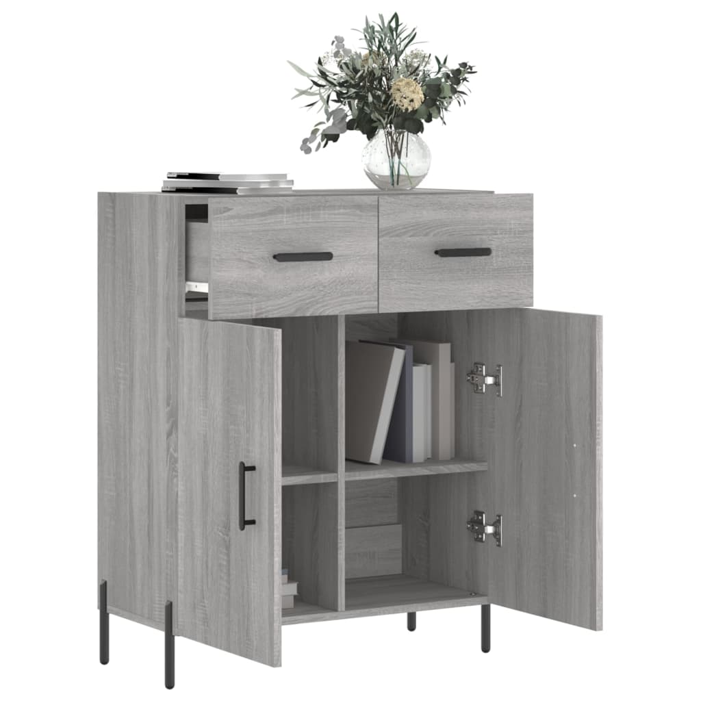 Dressoir 69,5x34x90 cm bewerkt hout grijs sonoma eikenkleurig is nu te koop bij PeponiXL, paradijselijk wonen!