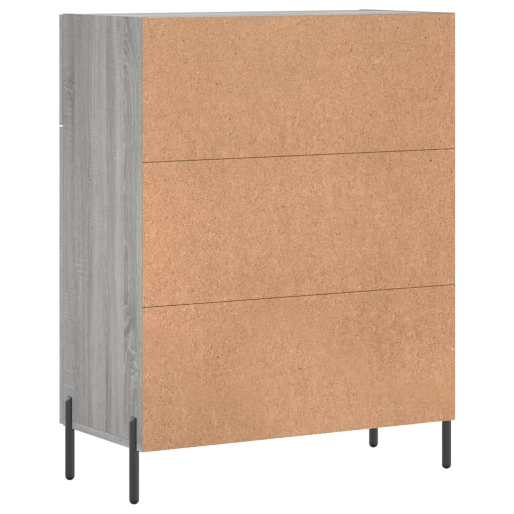 Dressoir 69,5x34x90 cm bewerkt hout grijs sonoma eikenkleurig is nu te koop bij PeponiXL, paradijselijk wonen!