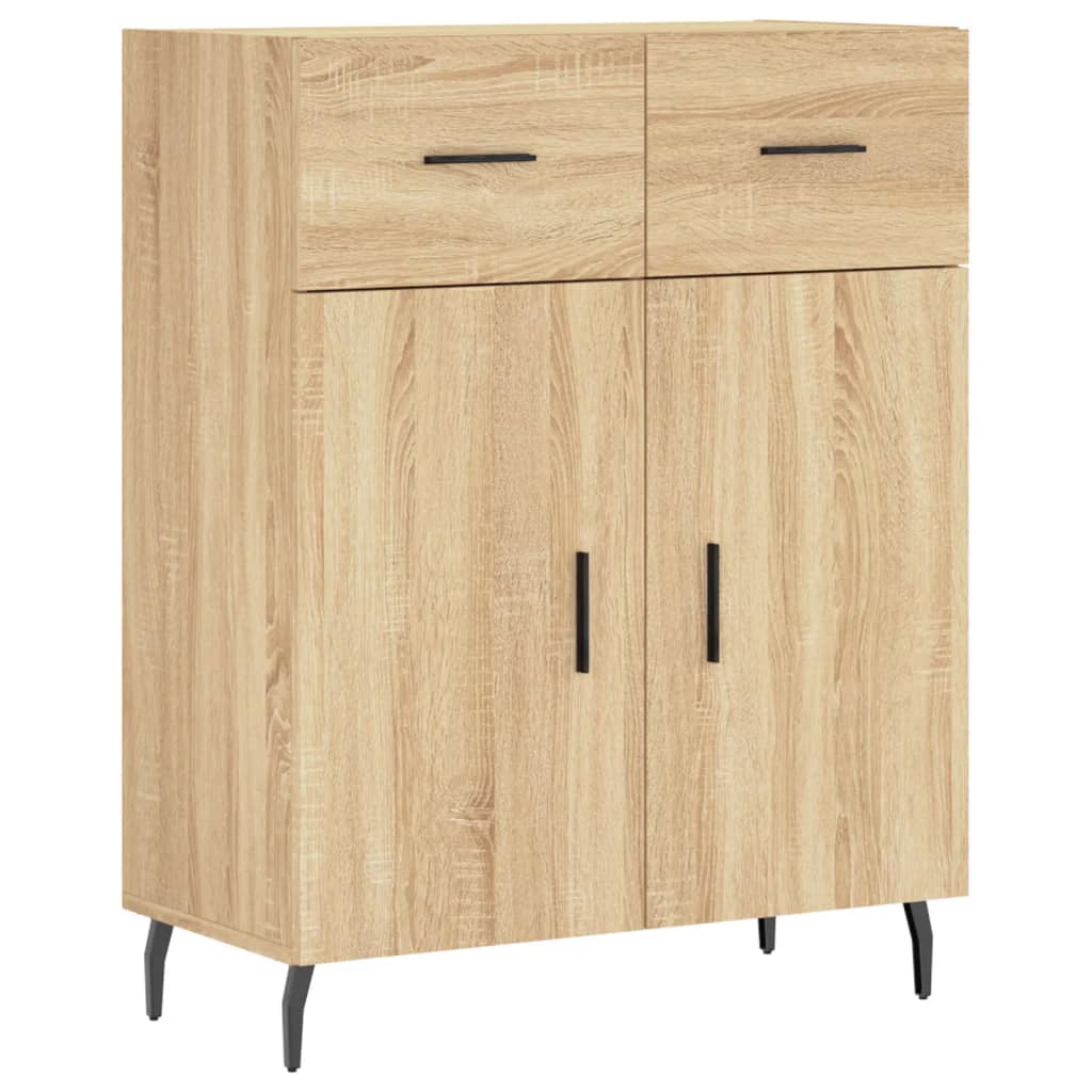 Dressoir 69,5x34x90 cm bewerkt hout sonoma eikenkleurig is nu te koop bij PeponiXL, paradijselijk wonen!