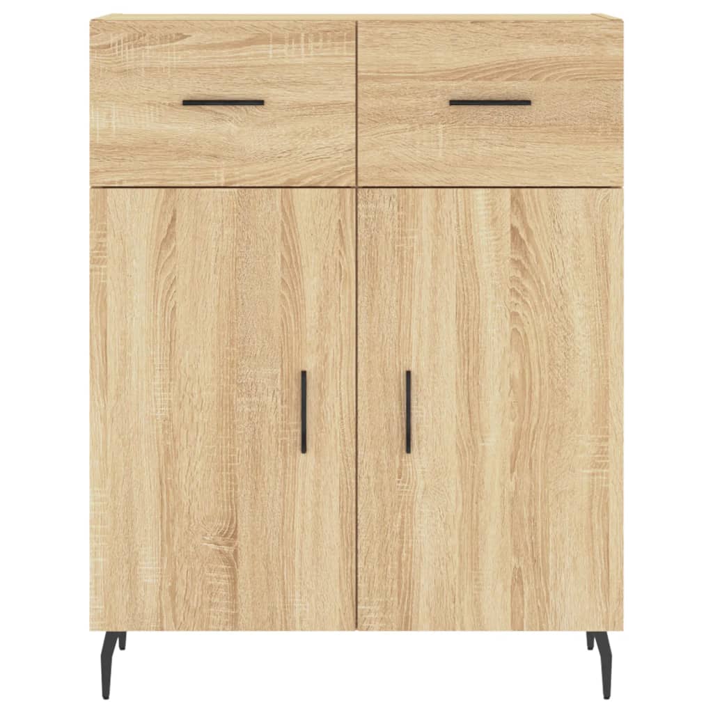 Dressoir 69,5x34x90 cm bewerkt hout sonoma eikenkleurig is nu te koop bij PeponiXL, paradijselijk wonen!