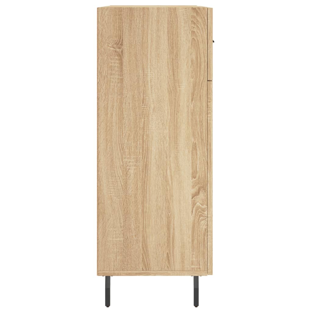 Dressoir 69,5x34x90 cm bewerkt hout sonoma eikenkleurig is nu te koop bij PeponiXL, paradijselijk wonen!