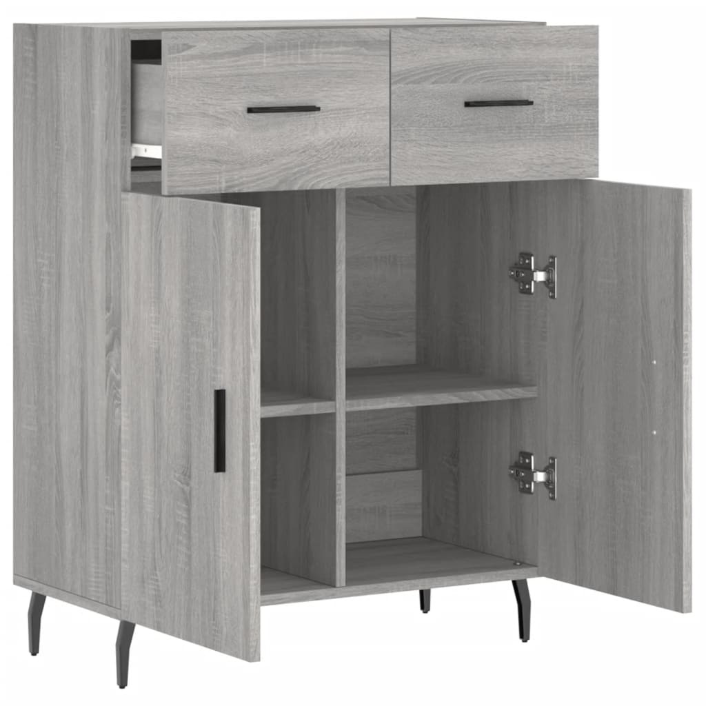 Dressoir 69,5x34x90 cm bewerkt hout grijs sonoma eikenkleurig is nu te koop bij PeponiXL, paradijselijk wonen!