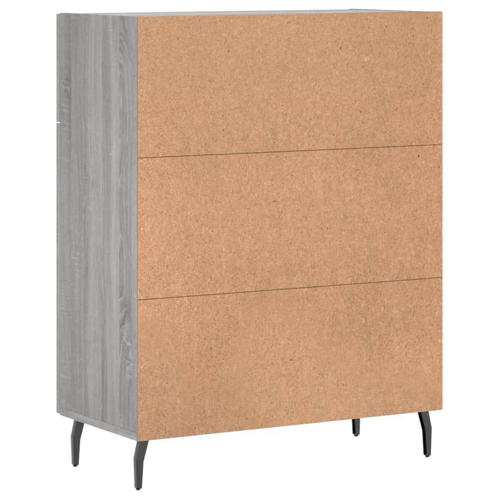 Dressoir 69,5x34x90 cm bewerkt hout grijs sonoma eikenkleurig is nu te koop bij PeponiXL, paradijselijk wonen!