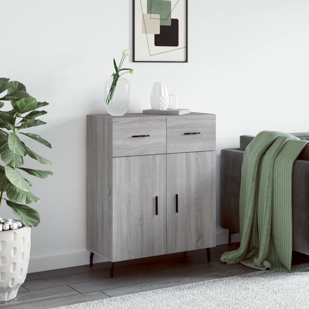 Dressoir 69,5x34x90 cm bewerkt hout grijs sonoma eikenkleurig is nu te koop bij PeponiXL, paradijselijk wonen!