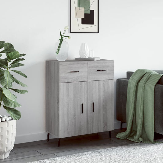 Dressoir 69,5x34x90 cm bewerkt hout grijs sonoma eikenkleurig is nu te koop bij PeponiXL, paradijselijk wonen!