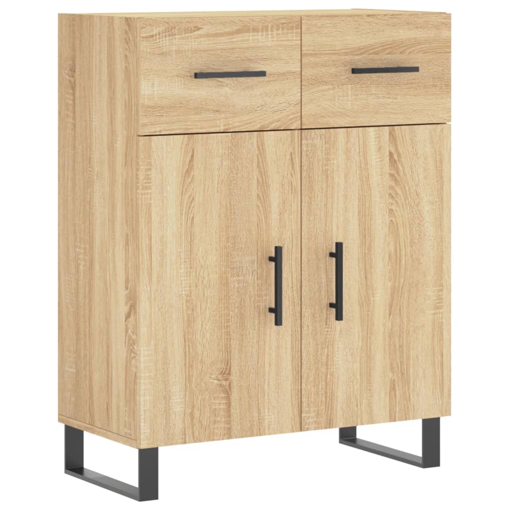 Dressoir 69,5x34x90 cm bewerkt hout sonoma eikenkleurig is nu te koop bij PeponiXL, paradijselijk wonen!