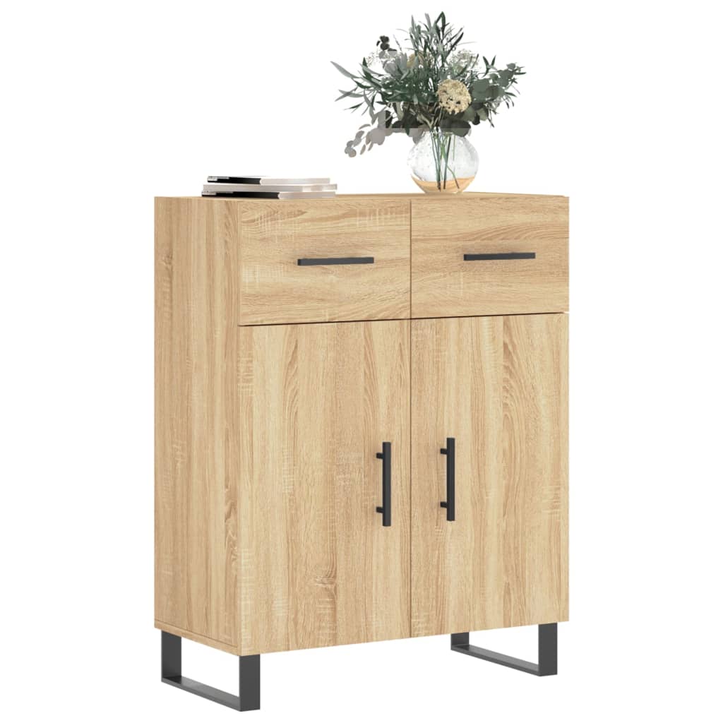 Dressoir 69,5x34x90 cm bewerkt hout sonoma eikenkleurig is nu te koop bij PeponiXL, paradijselijk wonen!