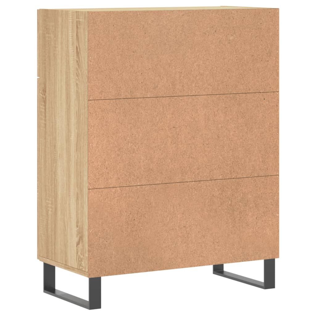 Dressoir 69,5x34x90 cm bewerkt hout sonoma eikenkleurig is nu te koop bij PeponiXL, paradijselijk wonen!