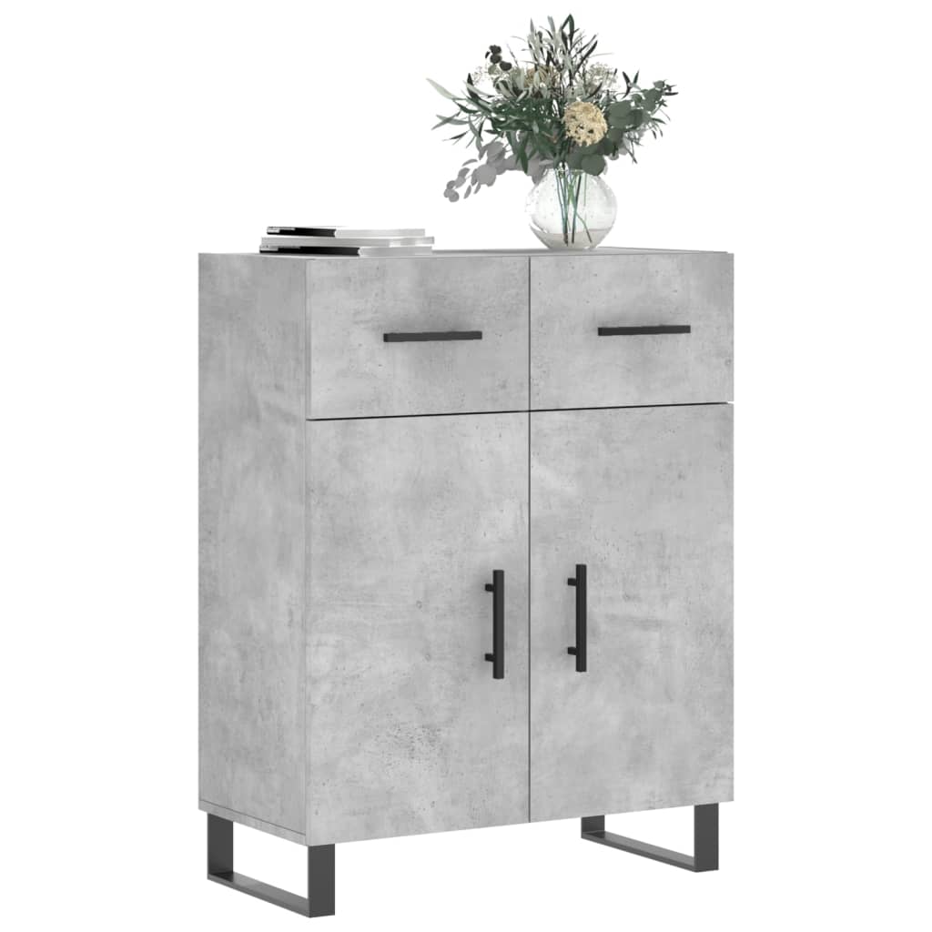 Dressoir 69,5x34x90 cm bewerkt hout betongrijs is nu te koop bij PeponiXL, paradijselijk wonen!