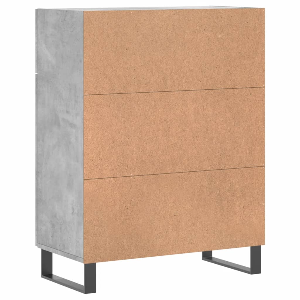 Dressoir 69,5x34x90 cm bewerkt hout betongrijs is nu te koop bij PeponiXL, paradijselijk wonen!