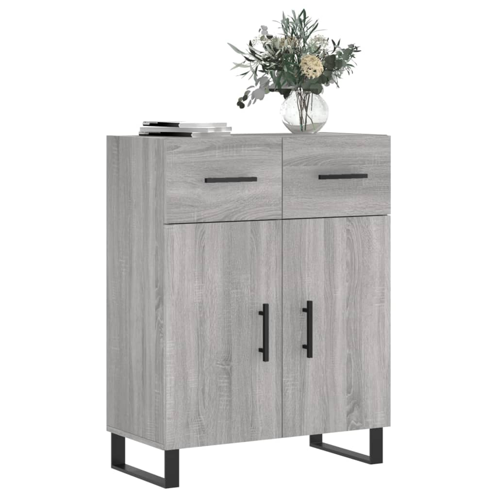 Dressoir 69,5x34x90 cm bewerkt hout grijs sonoma eikenkleurig is nu te koop bij PeponiXL, paradijselijk wonen!