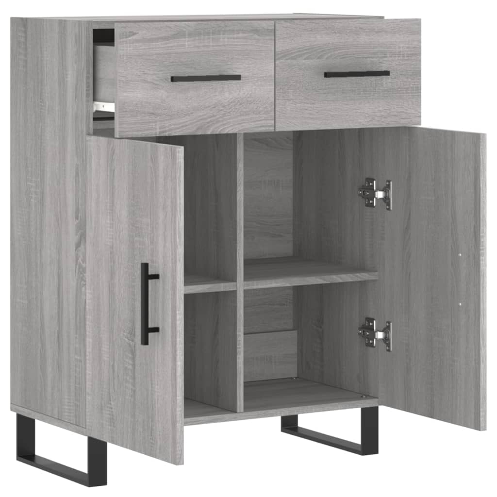 Dressoir 69,5x34x90 cm bewerkt hout grijs sonoma eikenkleurig is nu te koop bij PeponiXL, paradijselijk wonen!