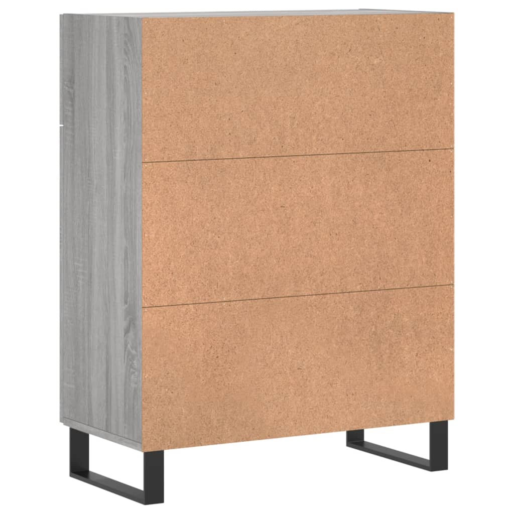Dressoir 69,5x34x90 cm bewerkt hout grijs sonoma eikenkleurig is nu te koop bij PeponiXL, paradijselijk wonen!