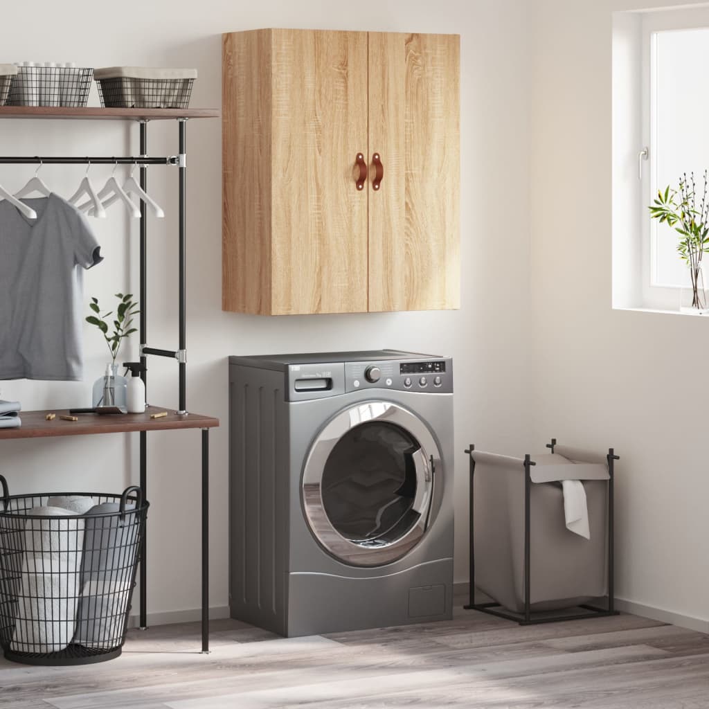 Wandkast 69,5x34x90 cm sonoma eikenkleurig is nu te koop bij PeponiXL, paradijselijk wonen!