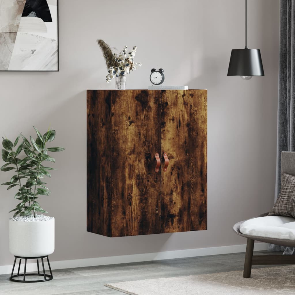 Wandkast 69,5x34x90 cm gerookt eikenkleurig is nu te koop bij PeponiXL, paradijselijk wonen!
