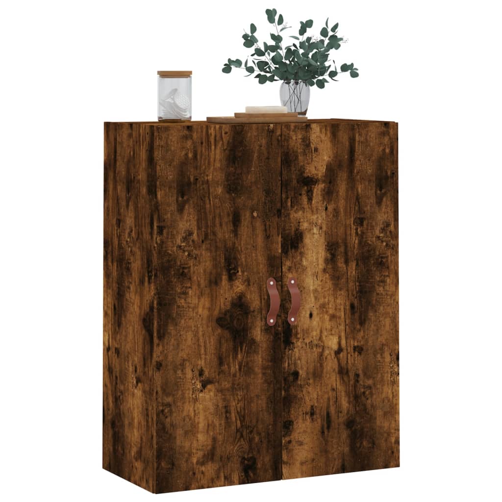 Wandkast 69,5x34x90 cm gerookt eikenkleurig is nu te koop bij PeponiXL, paradijselijk wonen!