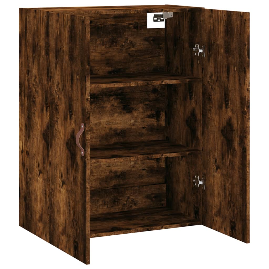 Wandkast 69,5x34x90 cm gerookt eikenkleurig is nu te koop bij PeponiXL, paradijselijk wonen!