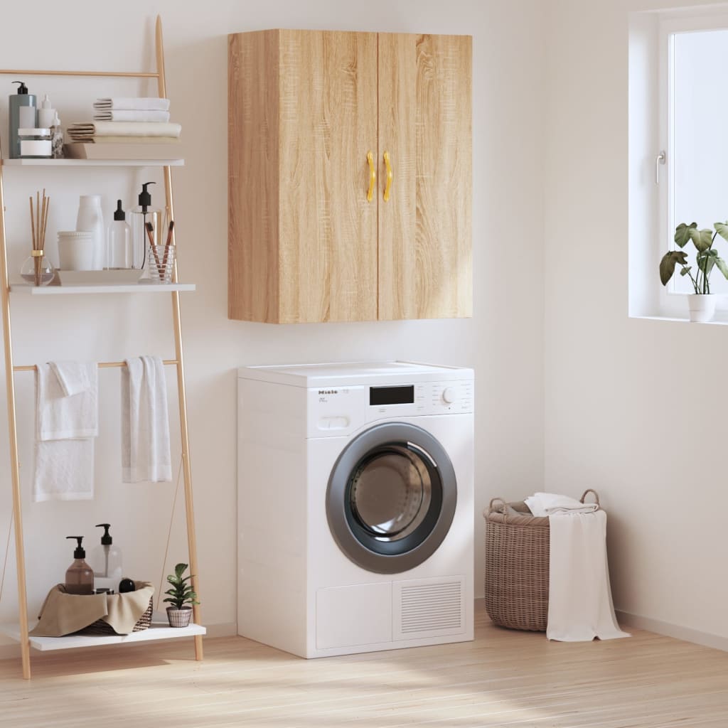 Wandkast 69,5x34x90 cm sonoma eikenkleurig is nu te koop bij PeponiXL, paradijselijk wonen!