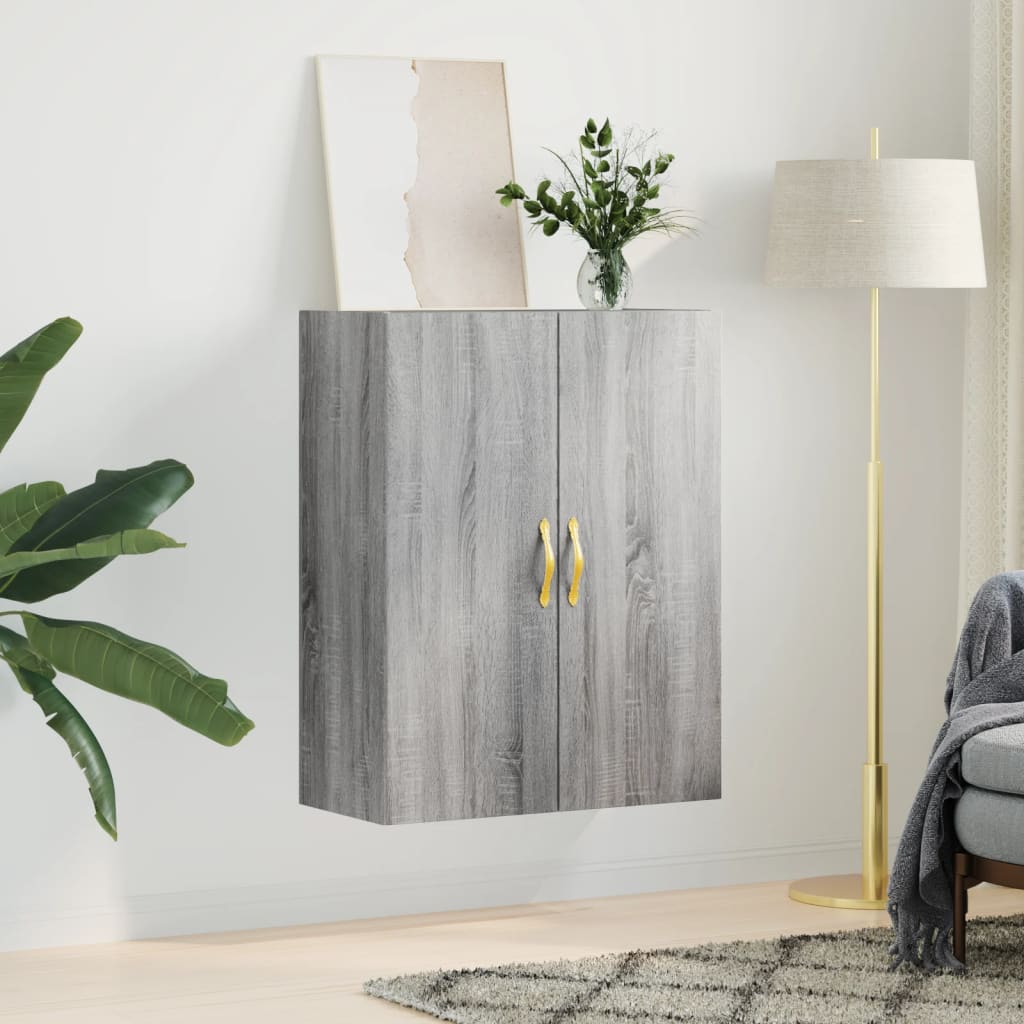 Wandkast 69,5x34x90 cm grijs sonoma eikenkleurig is nu te koop bij PeponiXL, paradijselijk wonen!