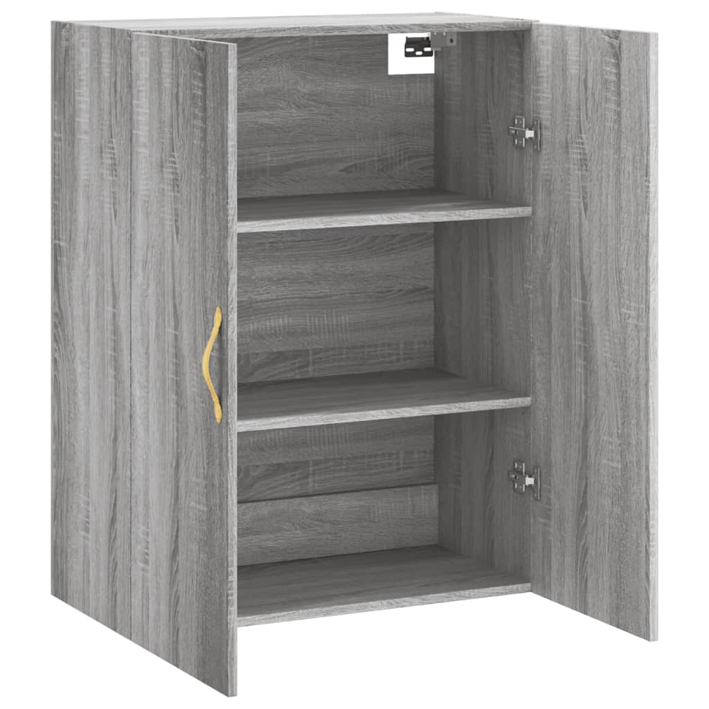 Wandkast 69,5x34x90 cm grijs sonoma eikenkleurig is nu te koop bij PeponiXL, paradijselijk wonen!