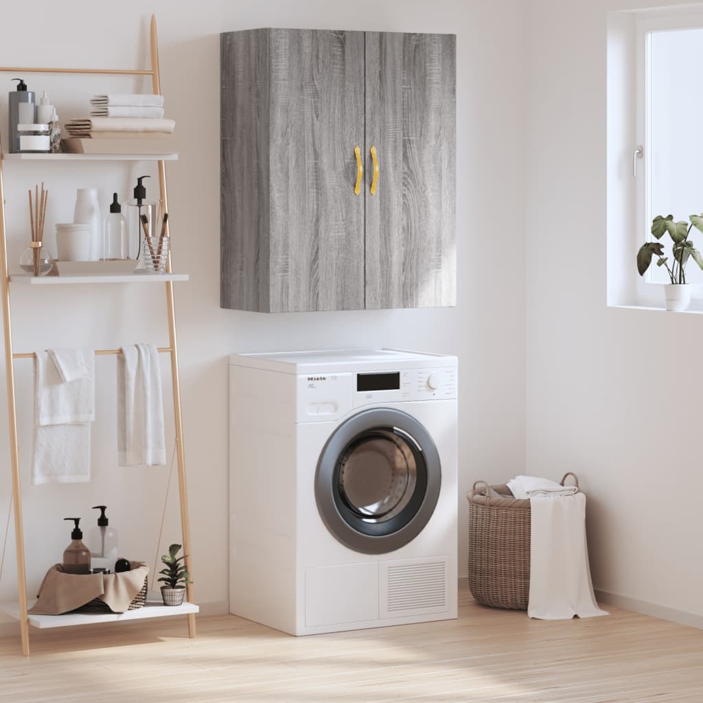 Wandkast 69,5x34x90 cm grijs sonoma eikenkleurig is nu te koop bij PeponiXL, paradijselijk wonen!