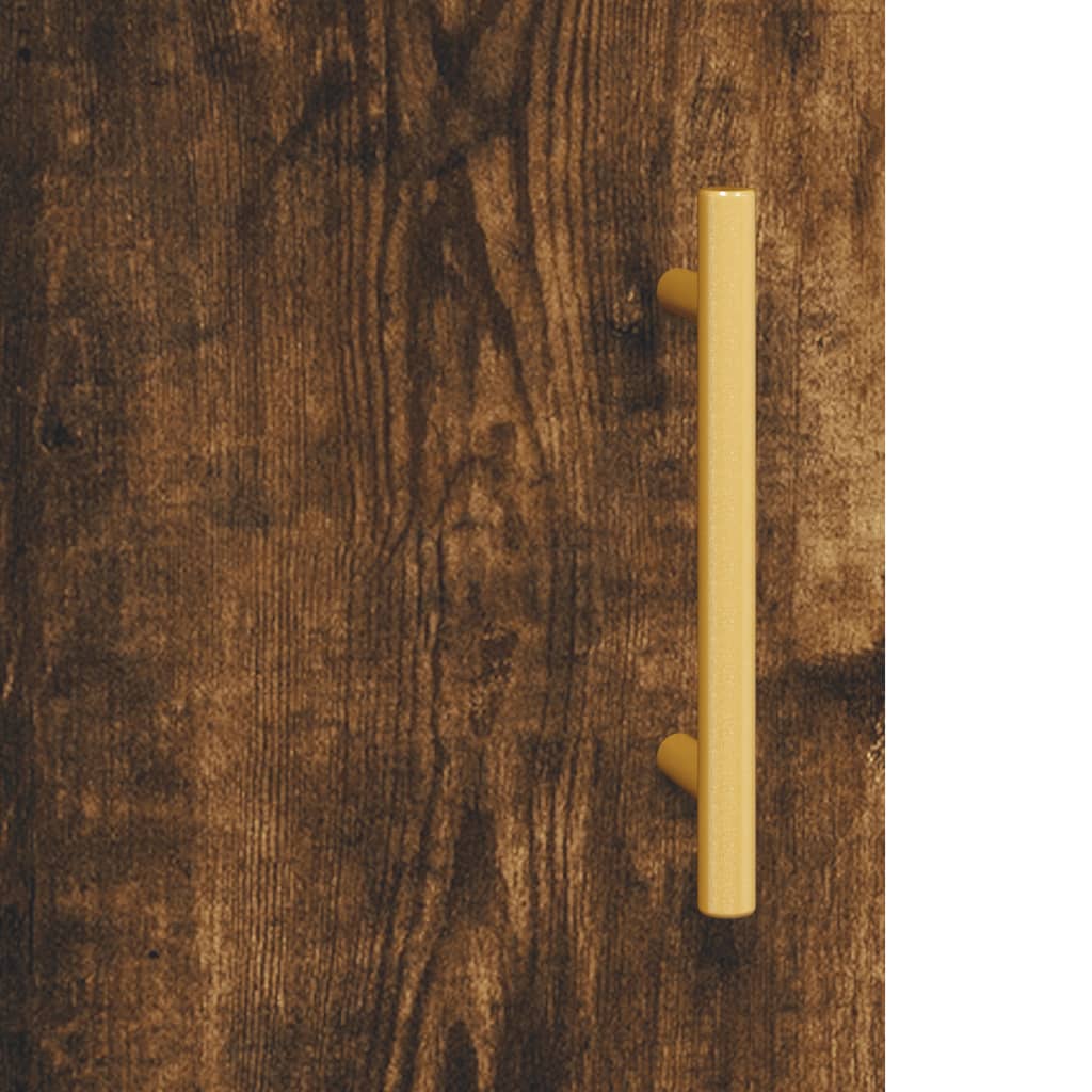 Wandkast 69,5x34x90 cm gerookt eikenkleurig is nu te koop bij PeponiXL, paradijselijk wonen!