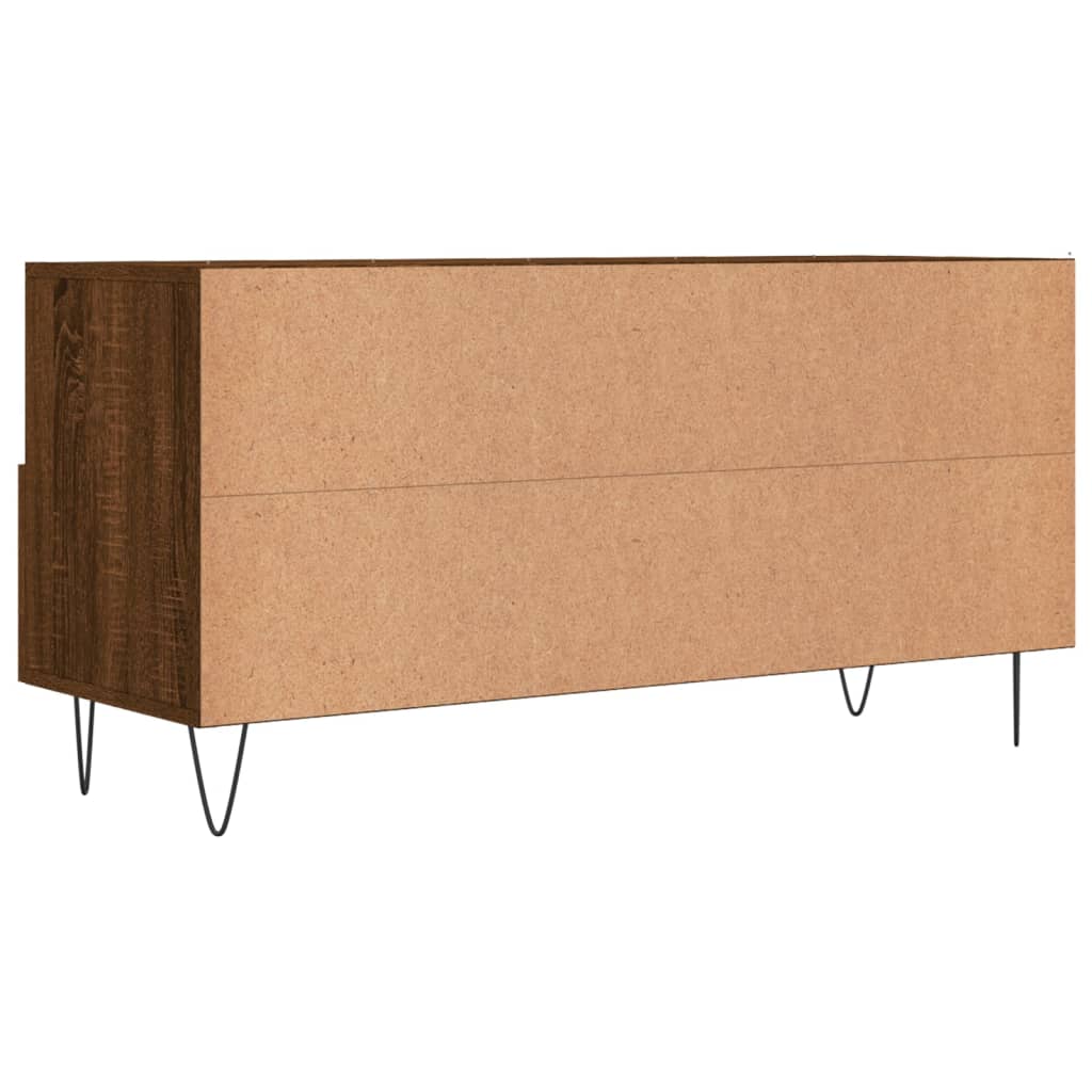Tv-meubel 102x36x50 cm bewerkt hout bruin eikenkleur is nu te koop bij PeponiXL, paradijselijk wonen!