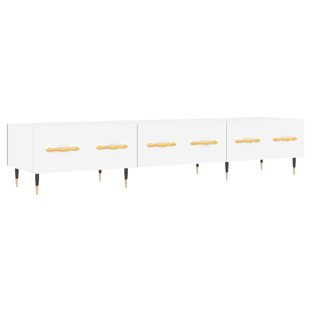 Tv-meubel 150x36x30 cm bewerkt hout wit is nu te koop bij PeponiXL, paradijselijk wonen!