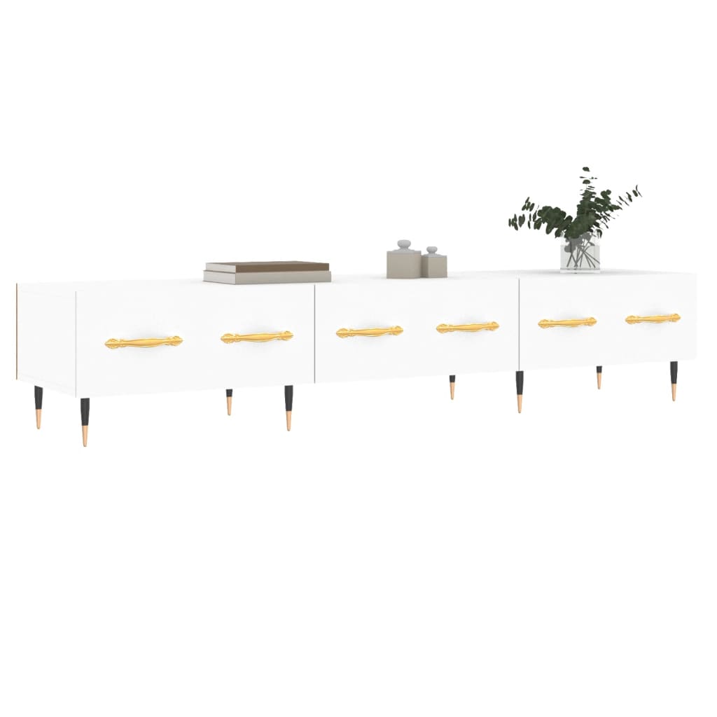 Tv-meubel 150x36x30 cm bewerkt hout wit is nu te koop bij PeponiXL, paradijselijk wonen!