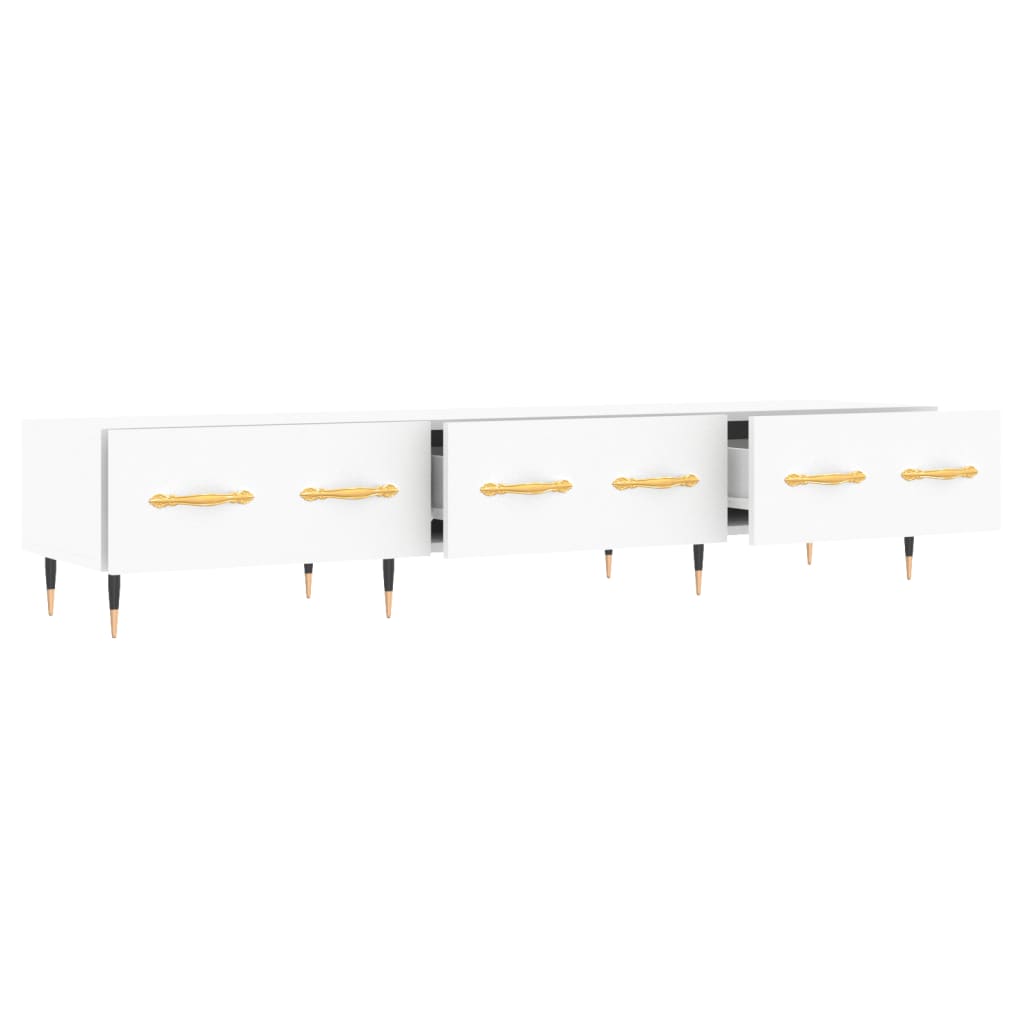 Tv-meubel 150x36x30 cm bewerkt hout wit is nu te koop bij PeponiXL, paradijselijk wonen!
