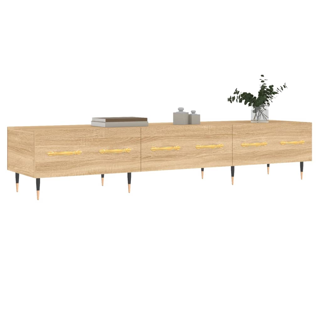 Tv-meubel 150x36x30 cm bewerkt hout sonoma eikenkleurig is nu te koop bij PeponiXL, paradijselijk wonen!