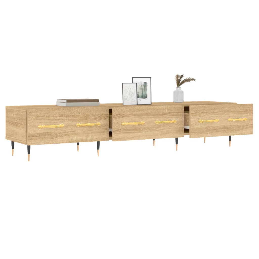 Tv-meubel 150x36x30 cm bewerkt hout sonoma eikenkleurig is nu te koop bij PeponiXL, paradijselijk wonen!