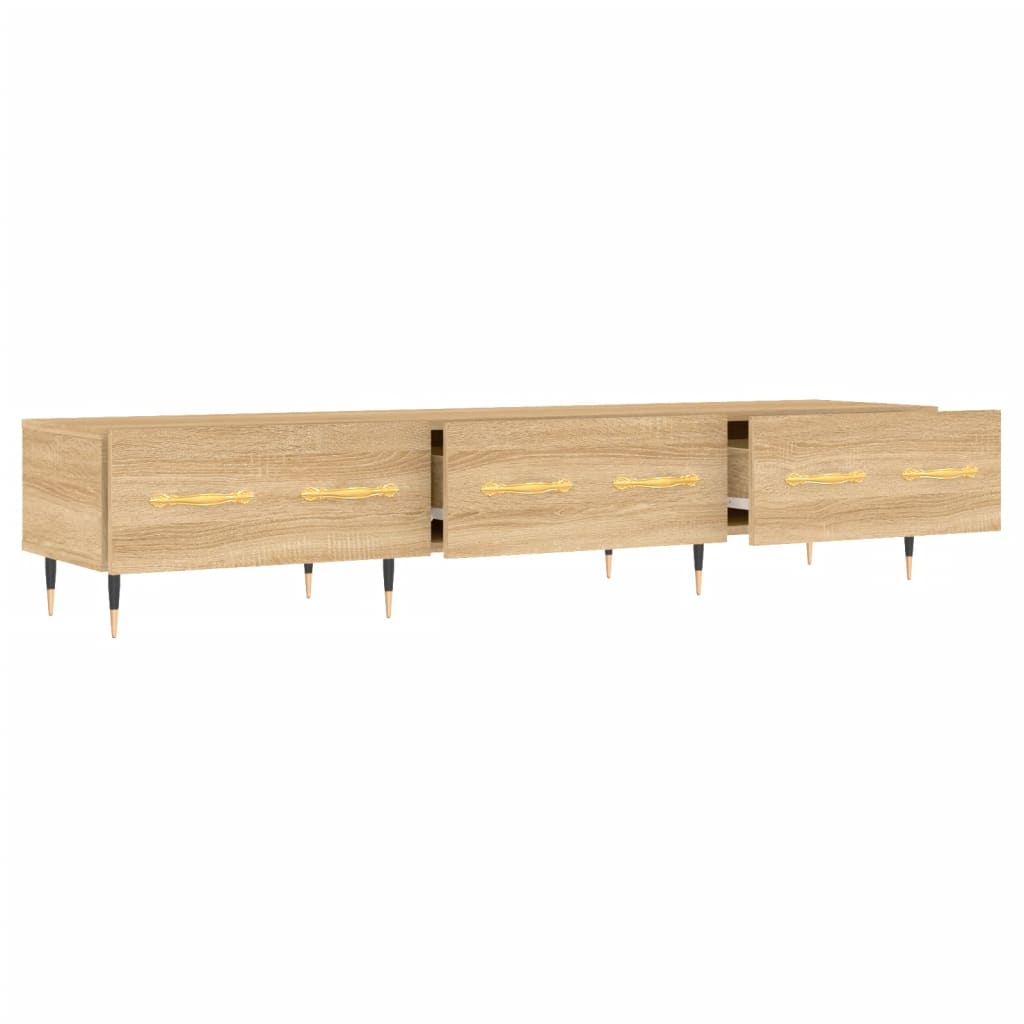 Tv-meubel 150x36x30 cm bewerkt hout sonoma eikenkleurig is nu te koop bij PeponiXL, paradijselijk wonen!